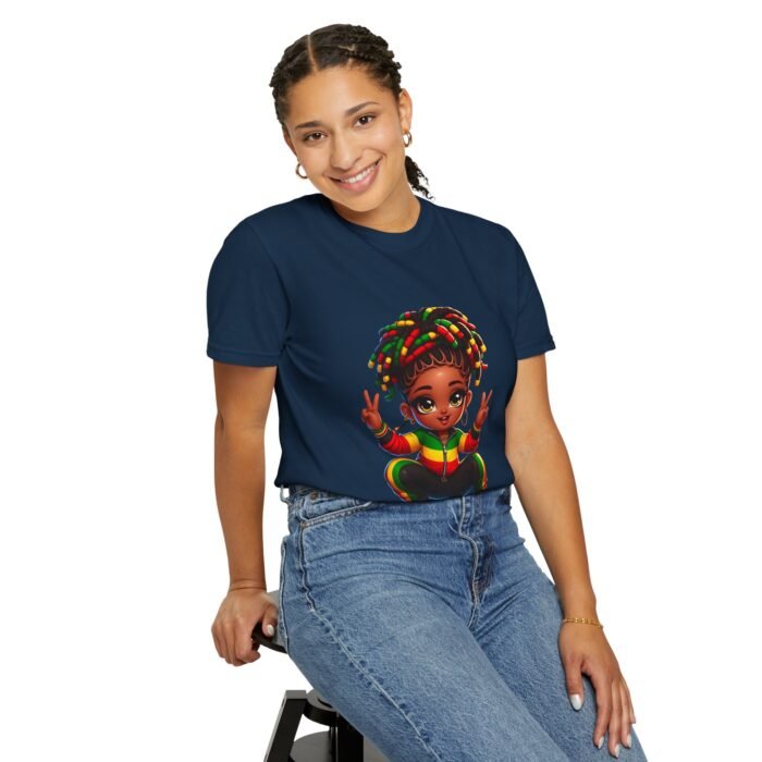 Junetinth Vibrant Rasta Peace Sign Unisex T-Shirt - Celebrate Culture - Image 6