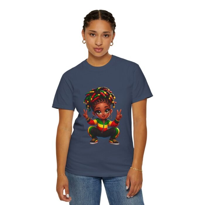 Junetinth Vibrant Rasta Peace Sign Unisex T-Shirt - Celebrate Culture - Image 3