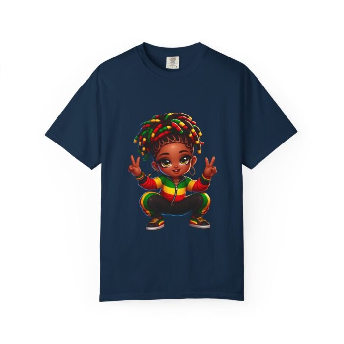 Junetinth Vibrant Rasta Peace Sign Unisex T-Shirt - Celebrate Culture - Image 4
